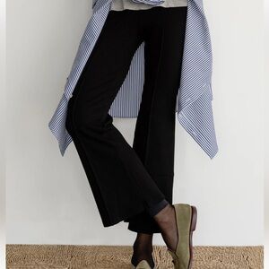 DONNI. Rib Kick Flare in black size M